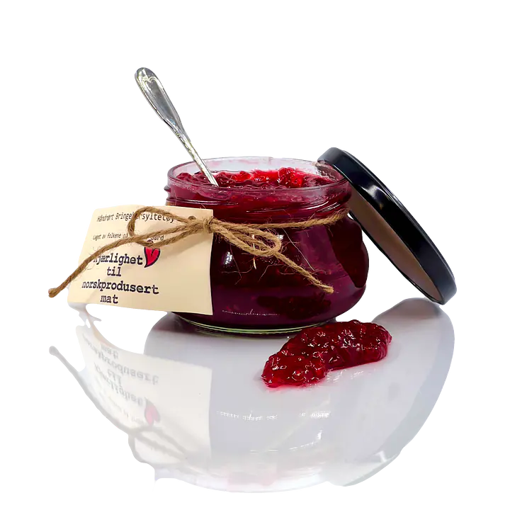 Håndrørt Bringebærsyltetøy - Master