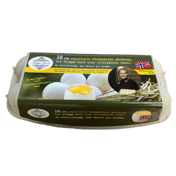 Gårdsegg fra Troppå 10-pakning