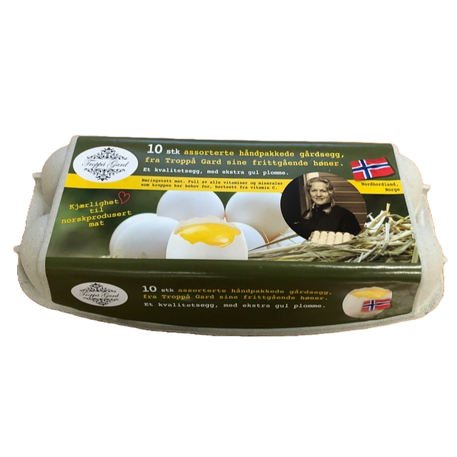 Gårdsegg fra Troppå 10-pakning