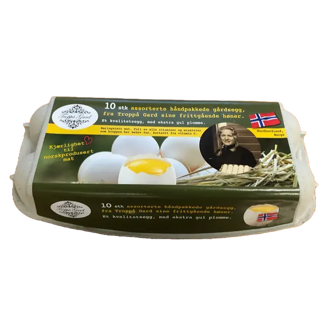 Gårdsegg fra Troppå 10-pakning
