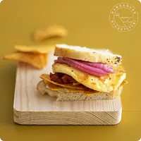 Eldostburger med sylta raudløk!